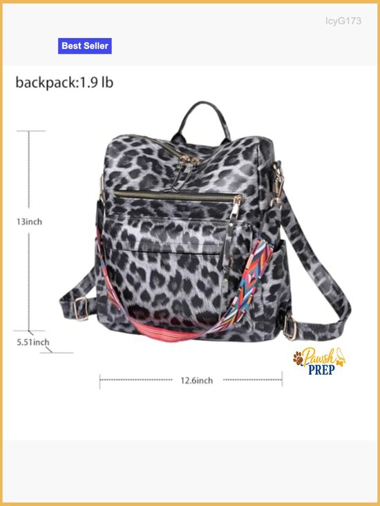 Leather Fashion Backpack Purse Multipurpose Daypack Handbag Satchel 12 Pockets